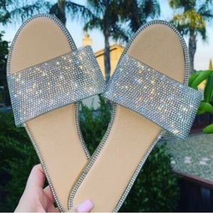 Camel threads - size 9- Diamond sandals- CO style